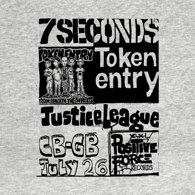 7 Seconds / Token Entry Hardcore Flyer by Punk Flyer Archive